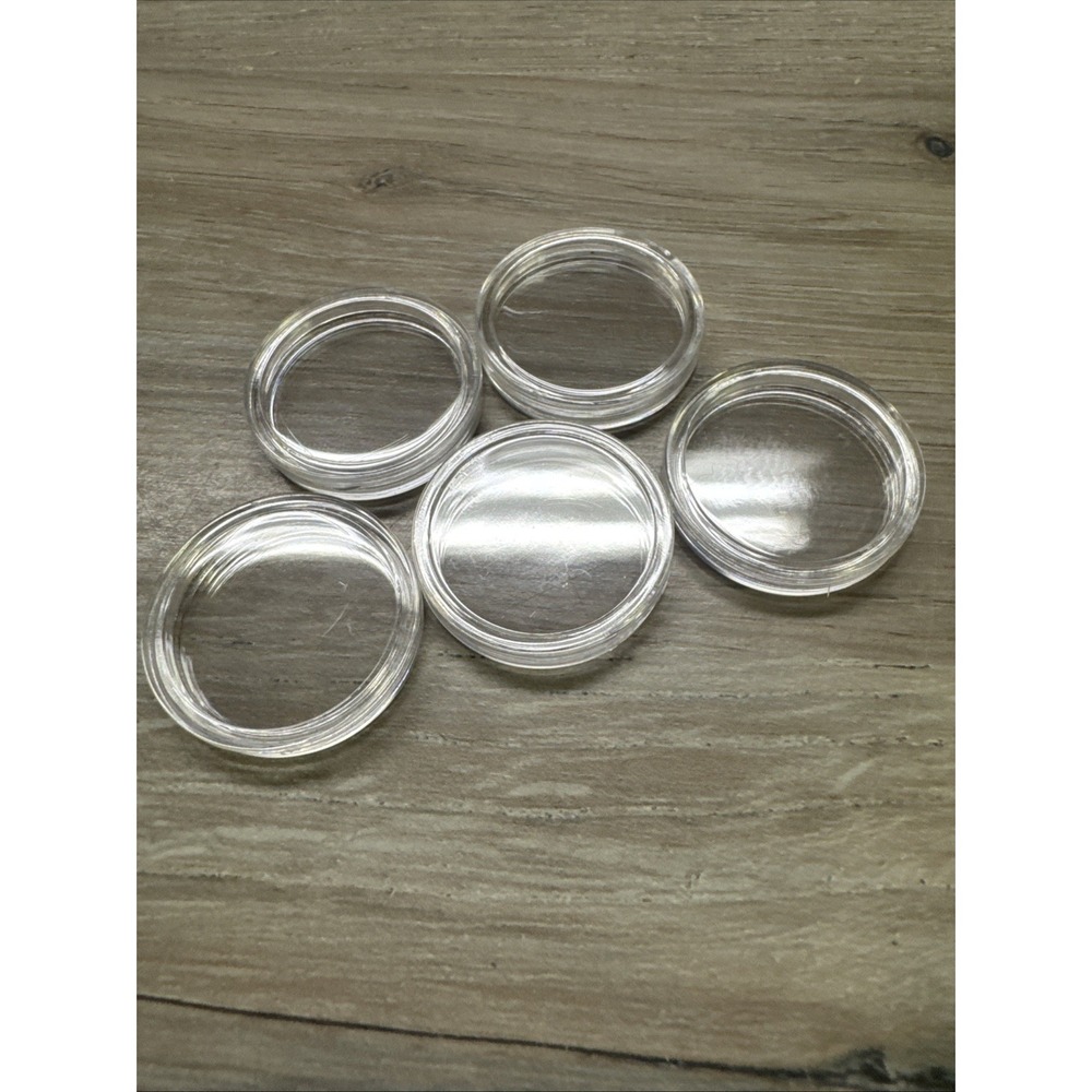 US Quarter Coin Capsules Holders 24mm Clear Acrylic 5 Pack